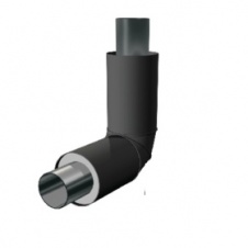 Отвод 90, Мст.10-20, ГОСТ 10704-91/10705-80 159х4,5-1(250)-ППУ-ПЭ (L=520 мм) с ОДК