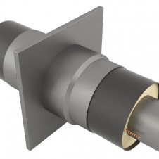 Неподвижная опора с 2-мя опорными фланцами (ГОСТ 8732-78, 8731-74, Мст.09г2с) 273х7,0-2-450/550х30*2