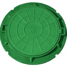 Люк полимерно - песчаный тип ТМ (зеленый, 25 тн)