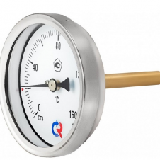 Термометр биметаллический тип БТ-51.211. 0..+100°C, 100 мм, L=46мм, G1/2" (сзади), кл.1,5, Росма БТ-